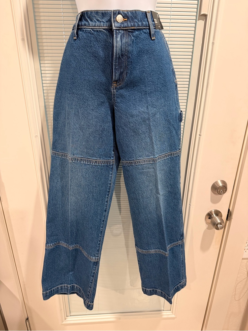 Express Wide Leg Blue Denim Jeans